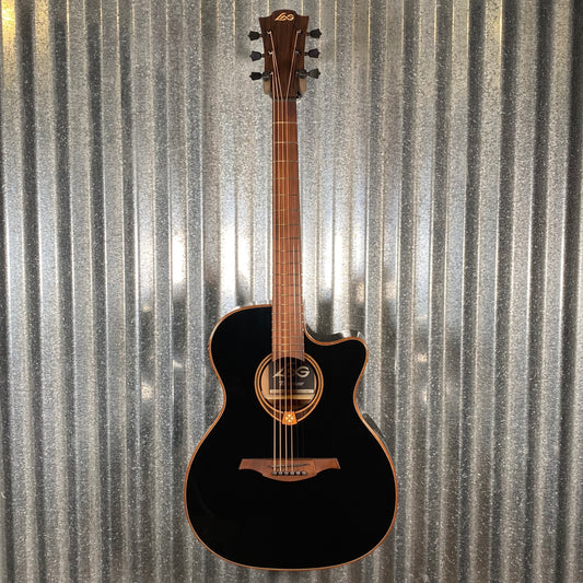 LAG Guitars T118ACE-BLK Black Auditorium Cutaway Acoustic Electric Guitar #1841