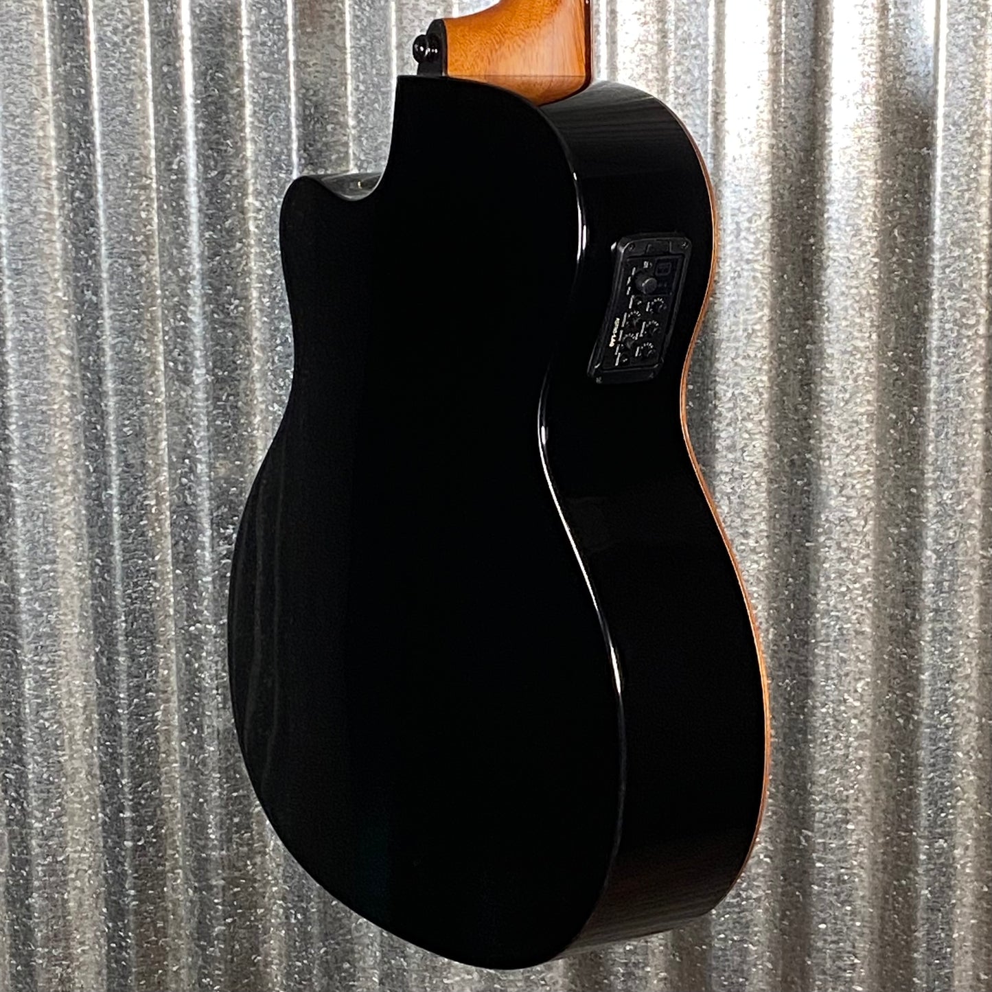 LAG Guitars T118ACE-BLK Black Auditorium Cutaway Acoustic Electric Guitar #1841