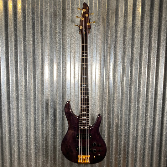 Peavey USA TL5 5 String Neck Through Bass Transparent Black & Case #9850 Used