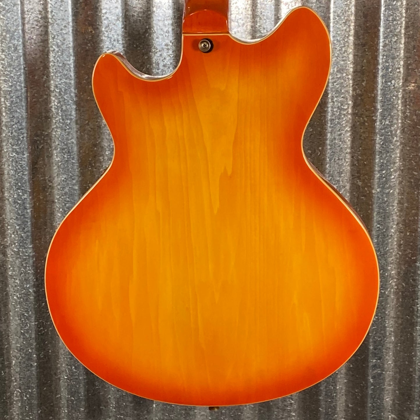 Jay Turser Cleopatra Flame Top Amber Burst Semi Hollow Guitar Used