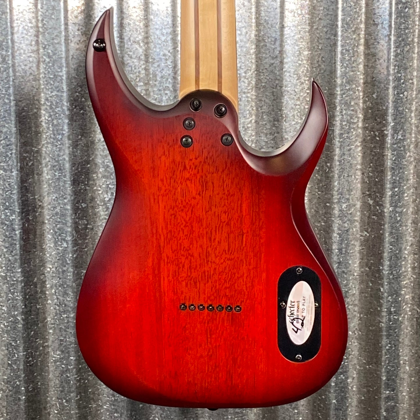 Schecter Sunset Extreme 7 LH Scarlet Burst Left Hand Guitar #0740 Used