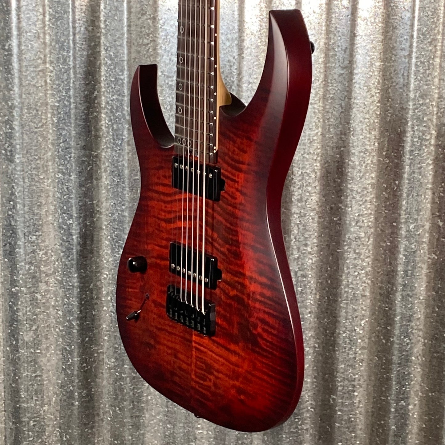 Schecter Sunset Extreme 7 LH Scarlet Burst Left Hand Guitar #0740 Used
