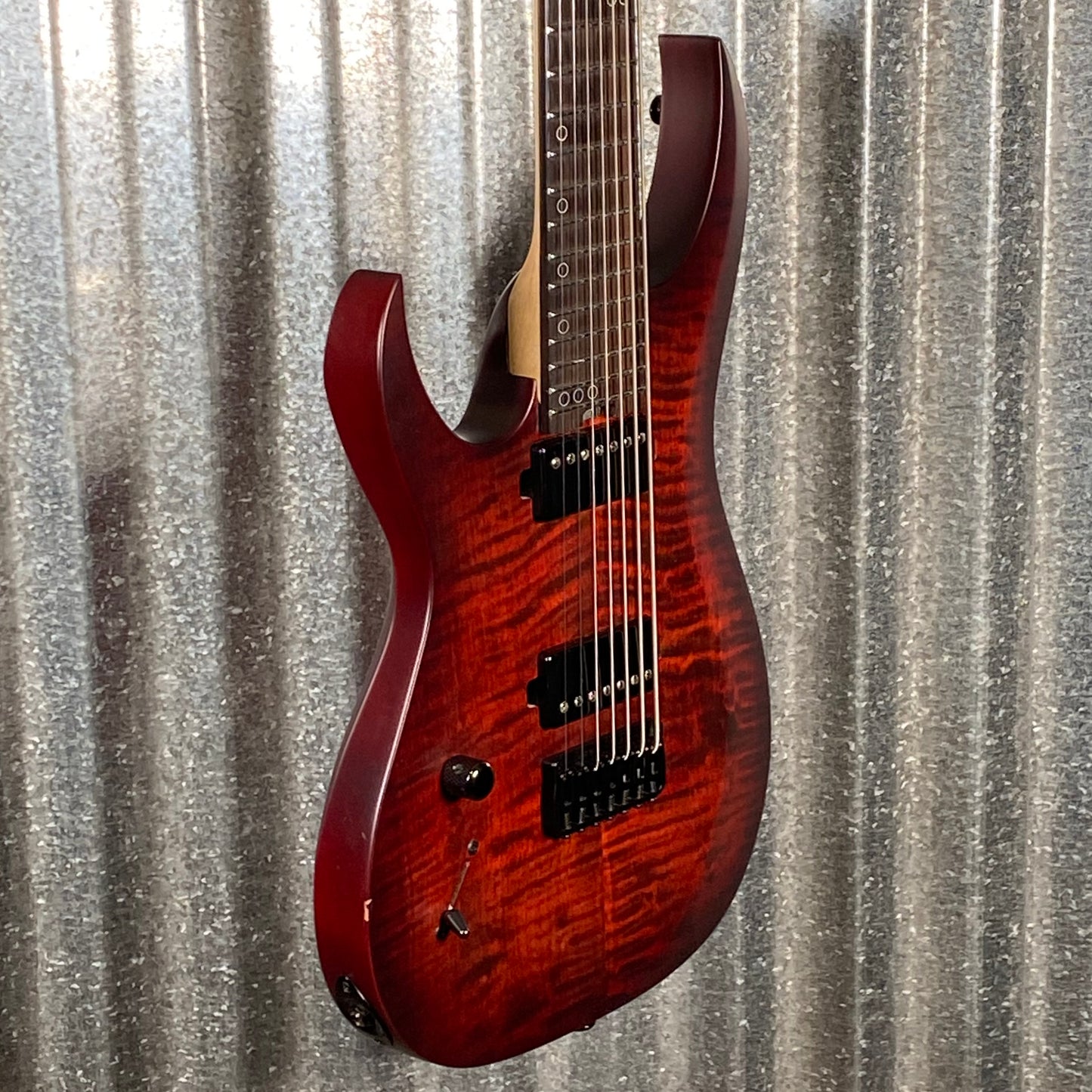 Schecter Sunset Extreme 7 LH Scarlet Burst Left Hand Guitar #0740 Used