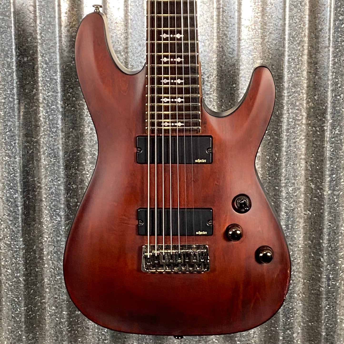 Schecter Omen 8 Walnut Satin Guitar #1939 Used