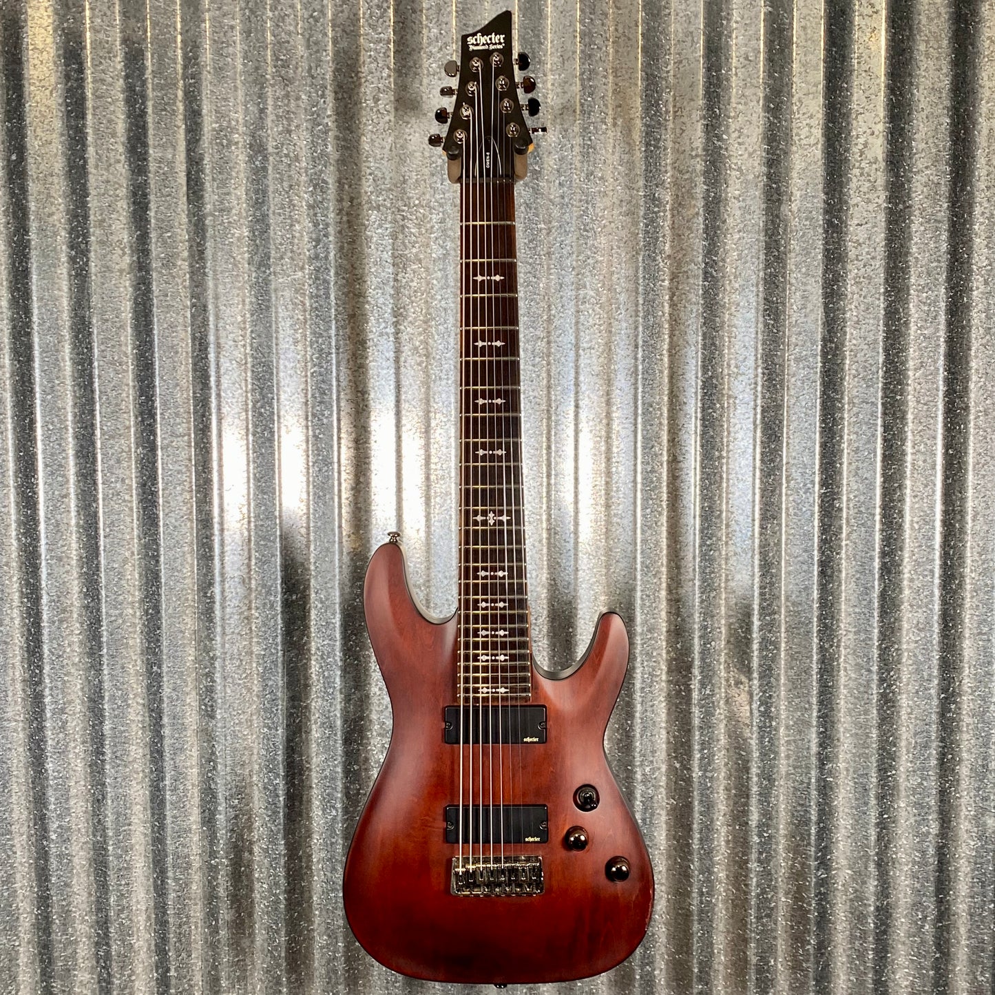 Schecter Omen 8 Walnut Satin Guitar #1939 Used