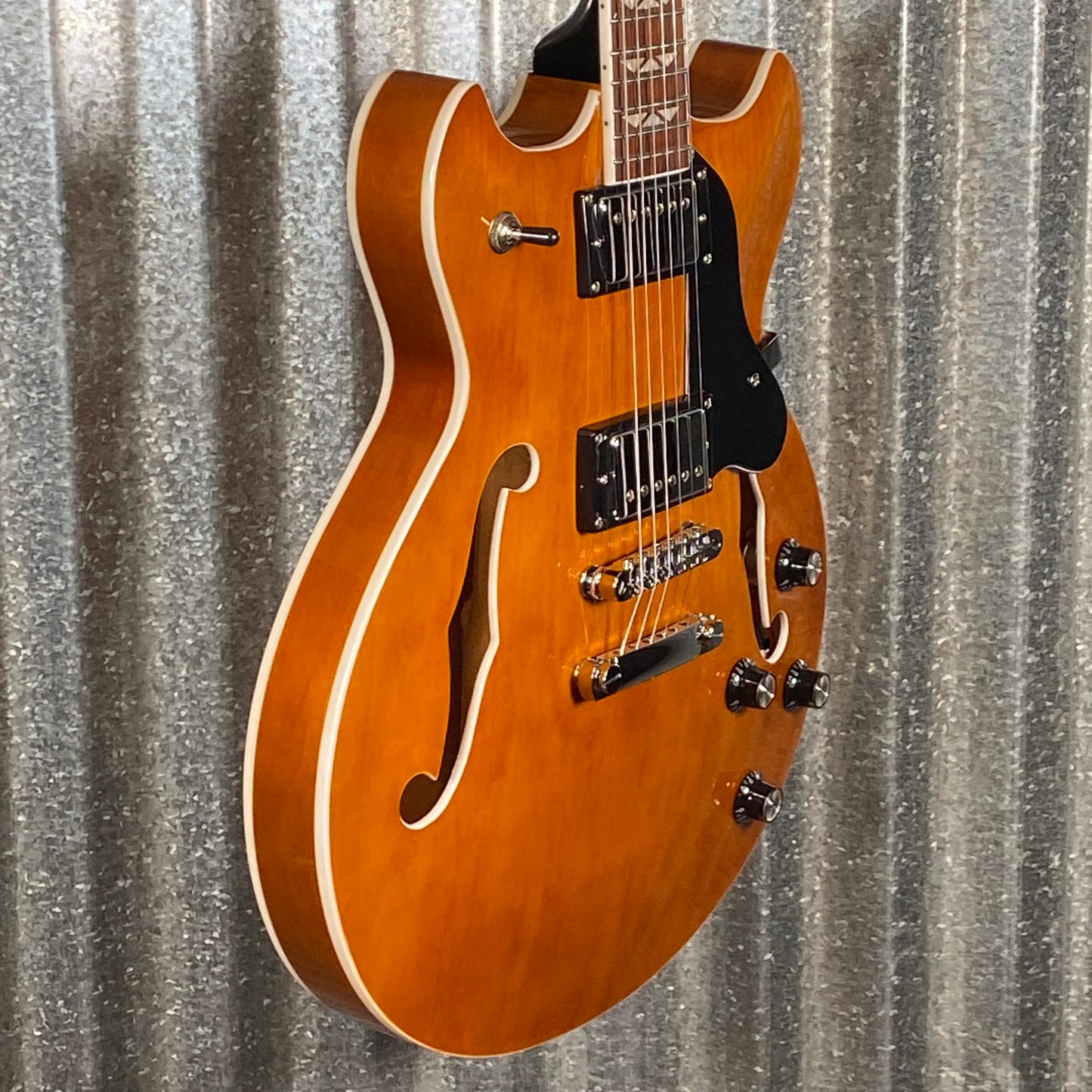 Westcreek Guitars 333 Semi Hollow Body Double Cutaway Amber Brown #0049 Used