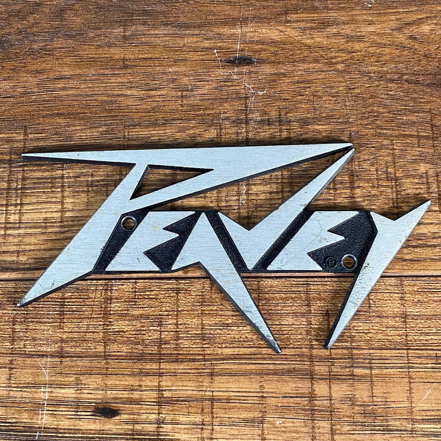 Peavey Classic Metal Logo Badge 6"x3" #6 Used