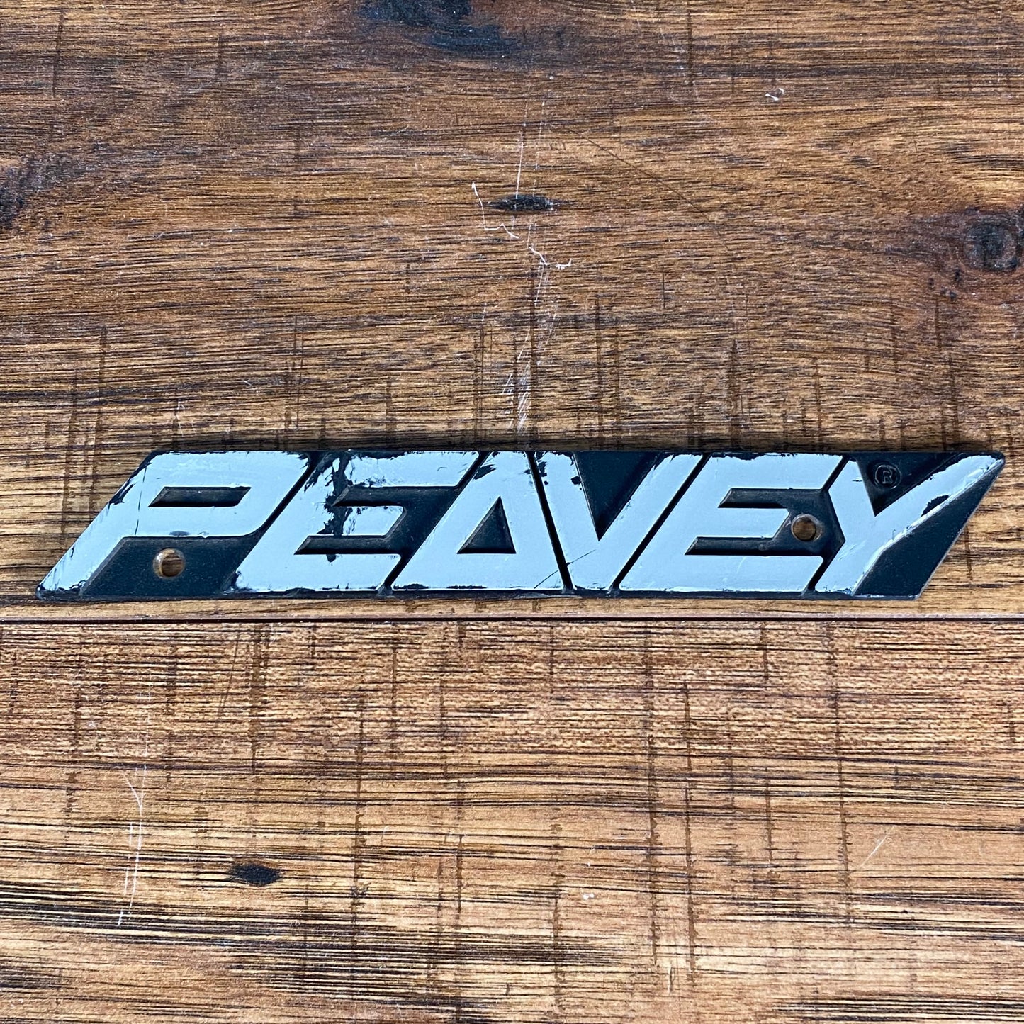 Peavey Modern Logo Badge Plastic 7" x 1.25" #1 Used