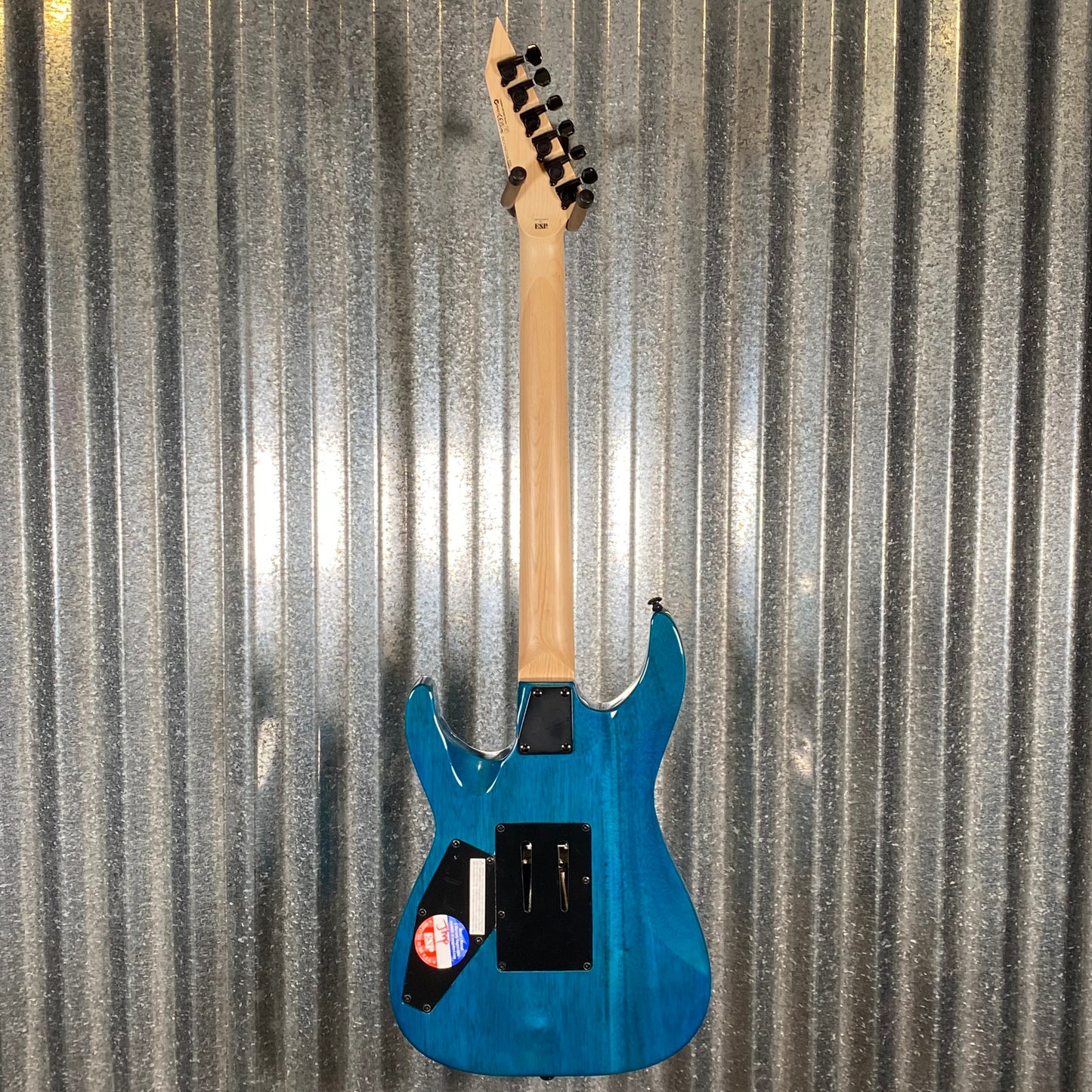 ESP LTD MH-203QM See Thru Blue Quilt Top Guitar MH203QMSTB #0262 Used