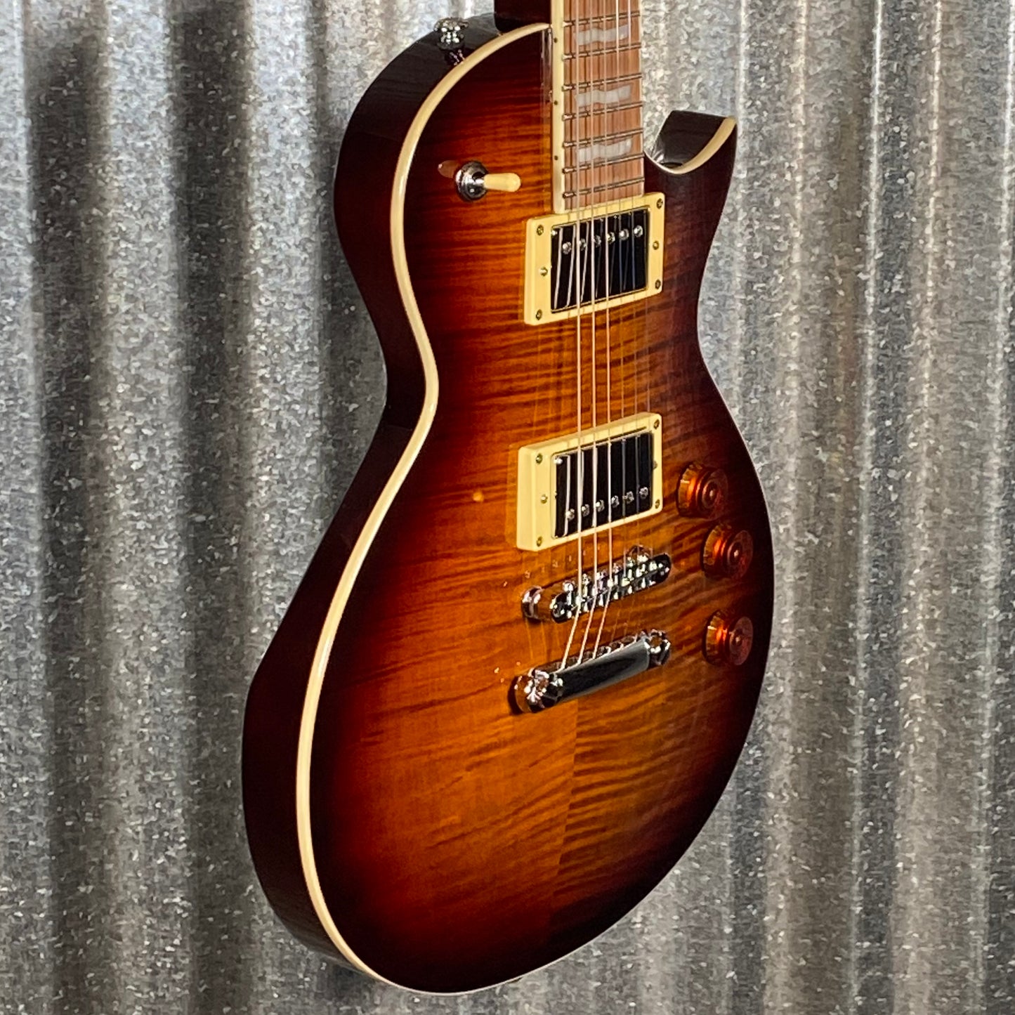 ESP LTD EC-256 Flame Dark Brown Sunburst Guitar LEC256FMDBSB #2890 Used