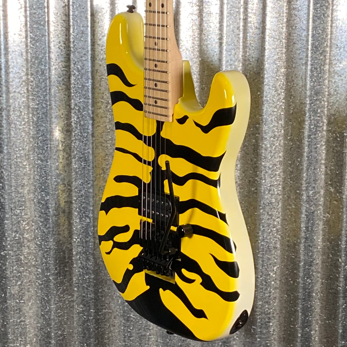 ESP LTD GL-200MT George Lynch Yellow Tiger Stripe Graphic Guitar LGL200MT #0434 Used