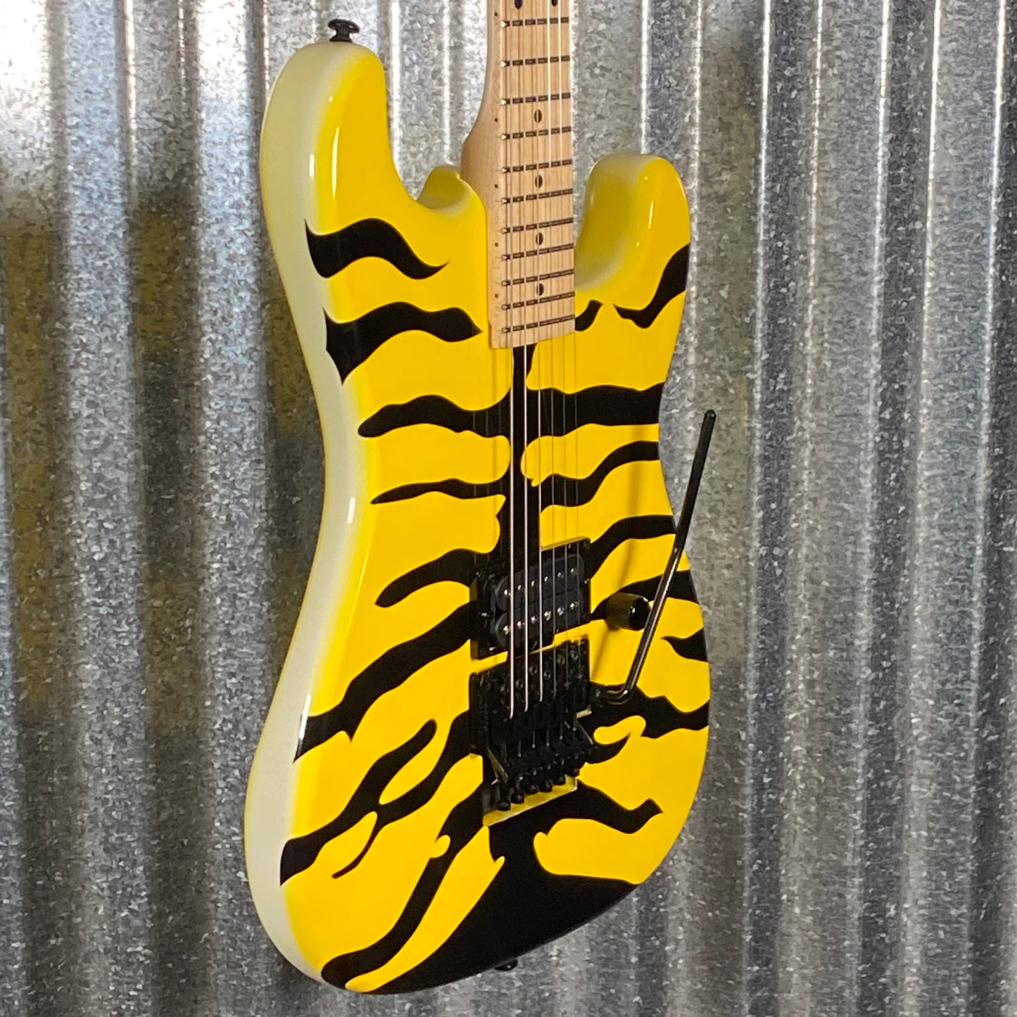 ESP LTD GL-200MT George Lynch Yellow Tiger Stripe Graphic Guitar LGL200MT #0434 Used