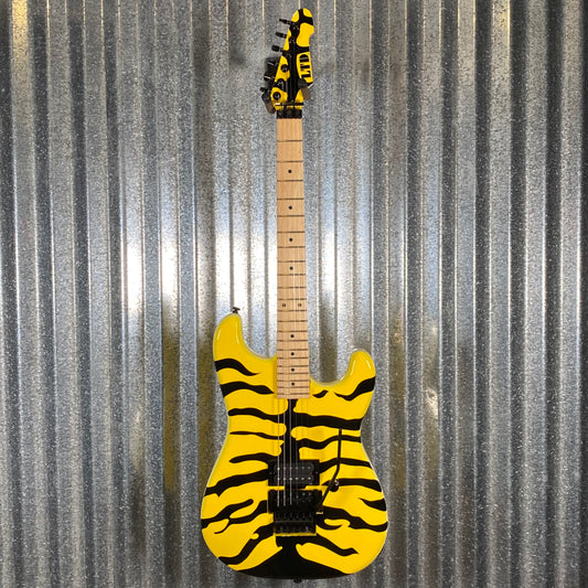 ESP LTD GL-200MT George Lynch Yellow Tiger Stripe Graphic Guitar LGL200MT #0434 Used