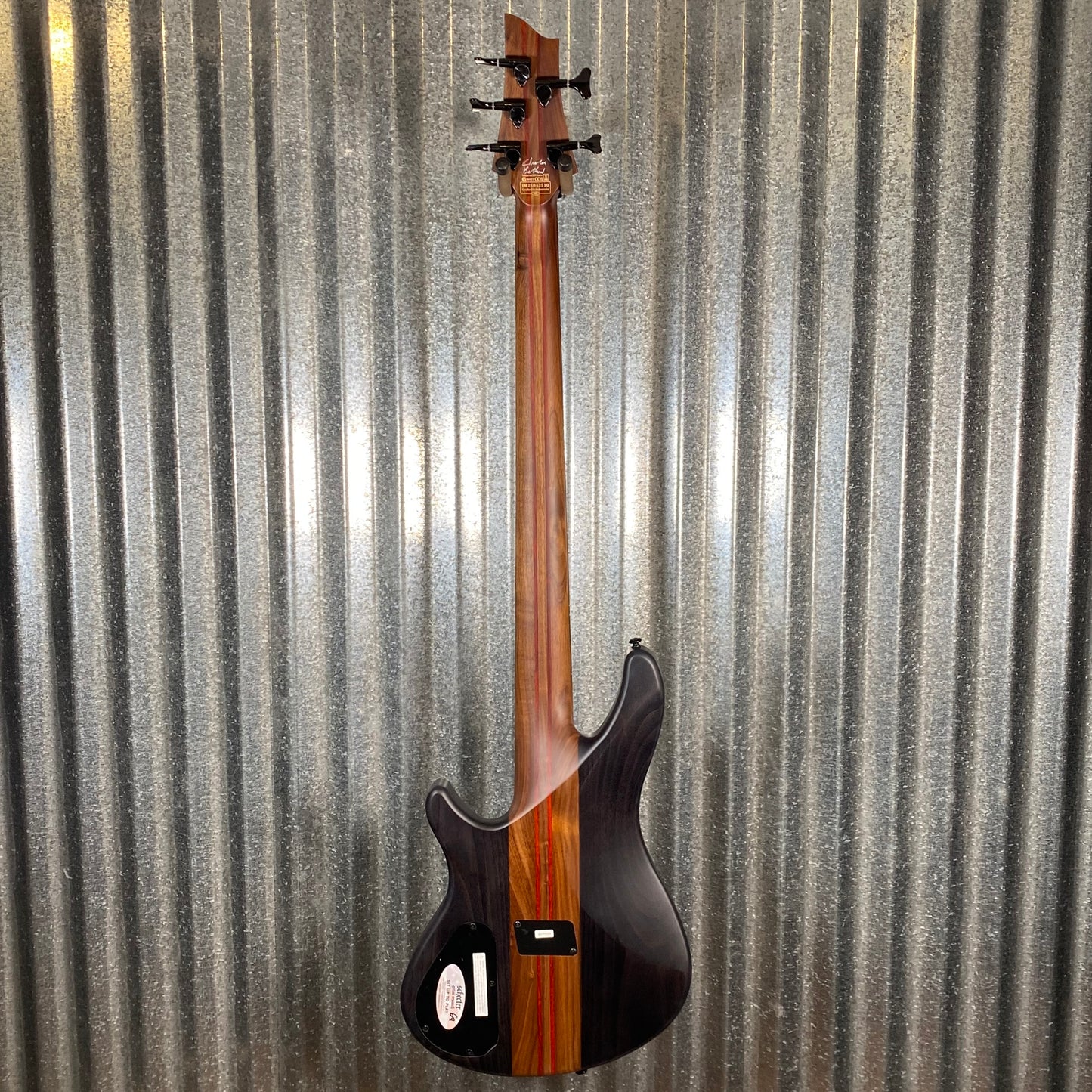 Schecter Charles Berthoud CB-5 See Through Black Satin EMG 5 String Bass #2510