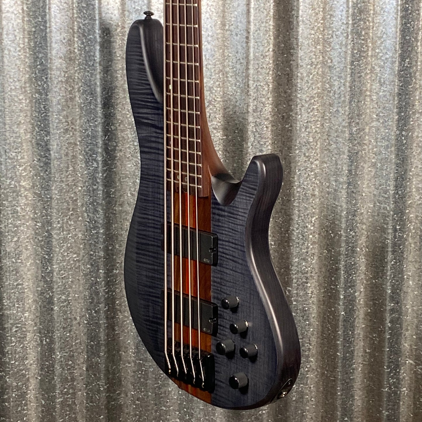 Schecter Charles Berthoud CB-5 See Through Black Satin EMG 5 String Bass #2510