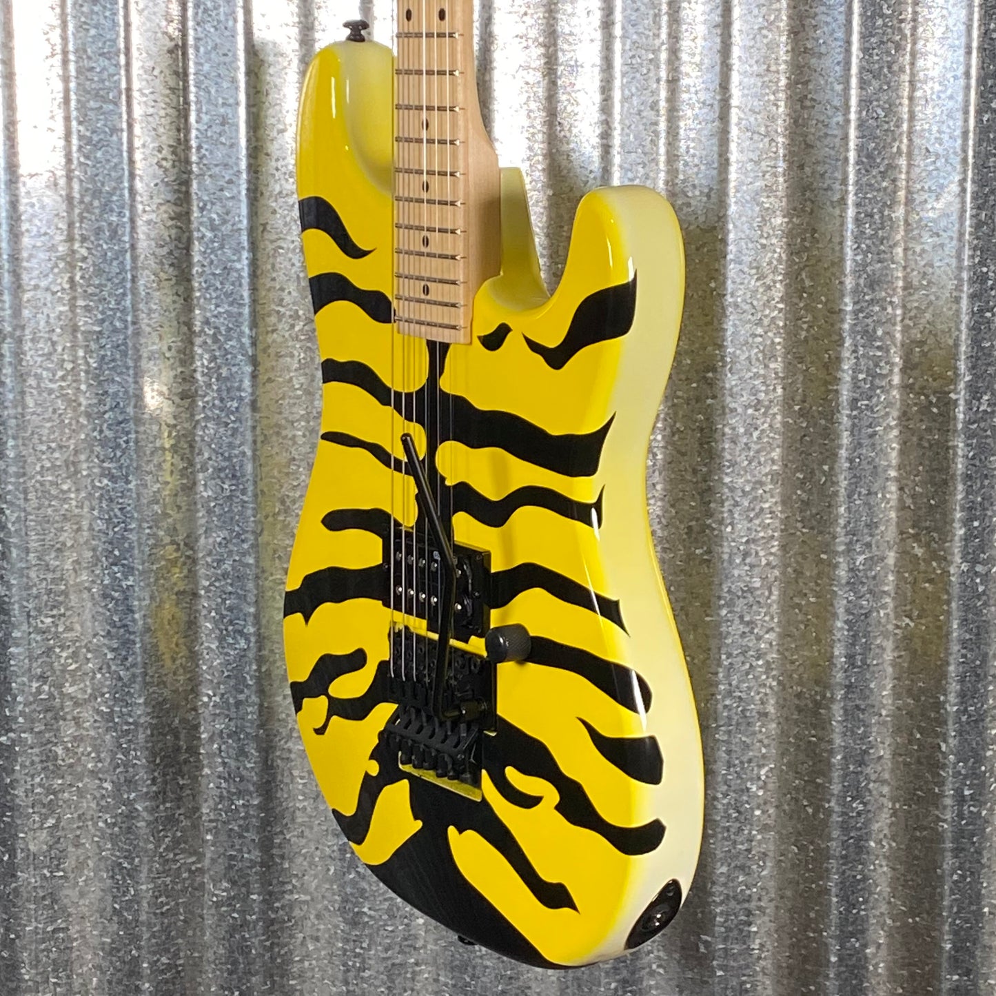 ESP LTD GL-200MT George Lynch Yellow Tiger Stripe Graphic Guitar LGL200MT #1404 Used