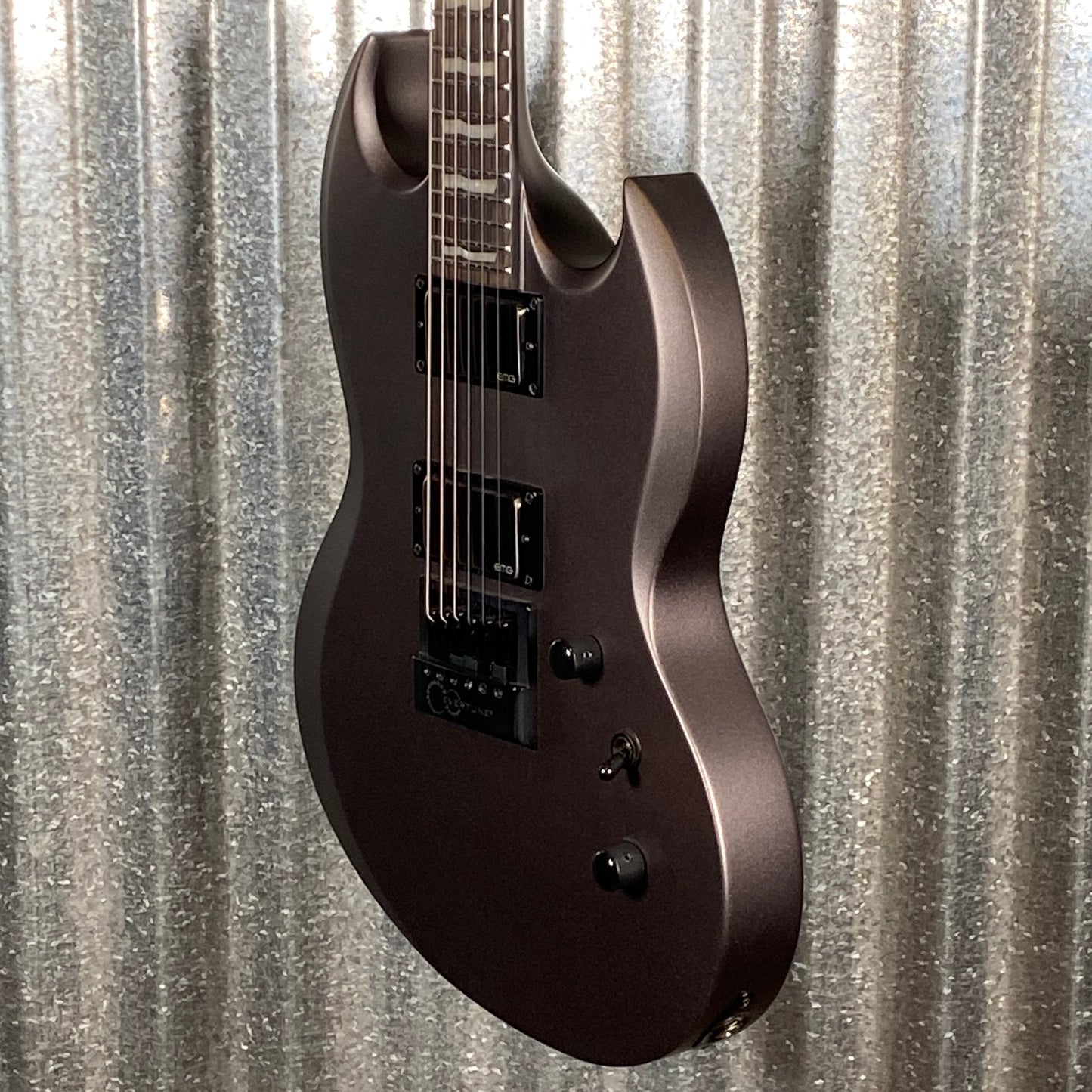 ESP LTD Viper-1000 Evertune Charcoal Metallic Satin EMG Guitar LVIPER1000ETCHMS #1510 Used