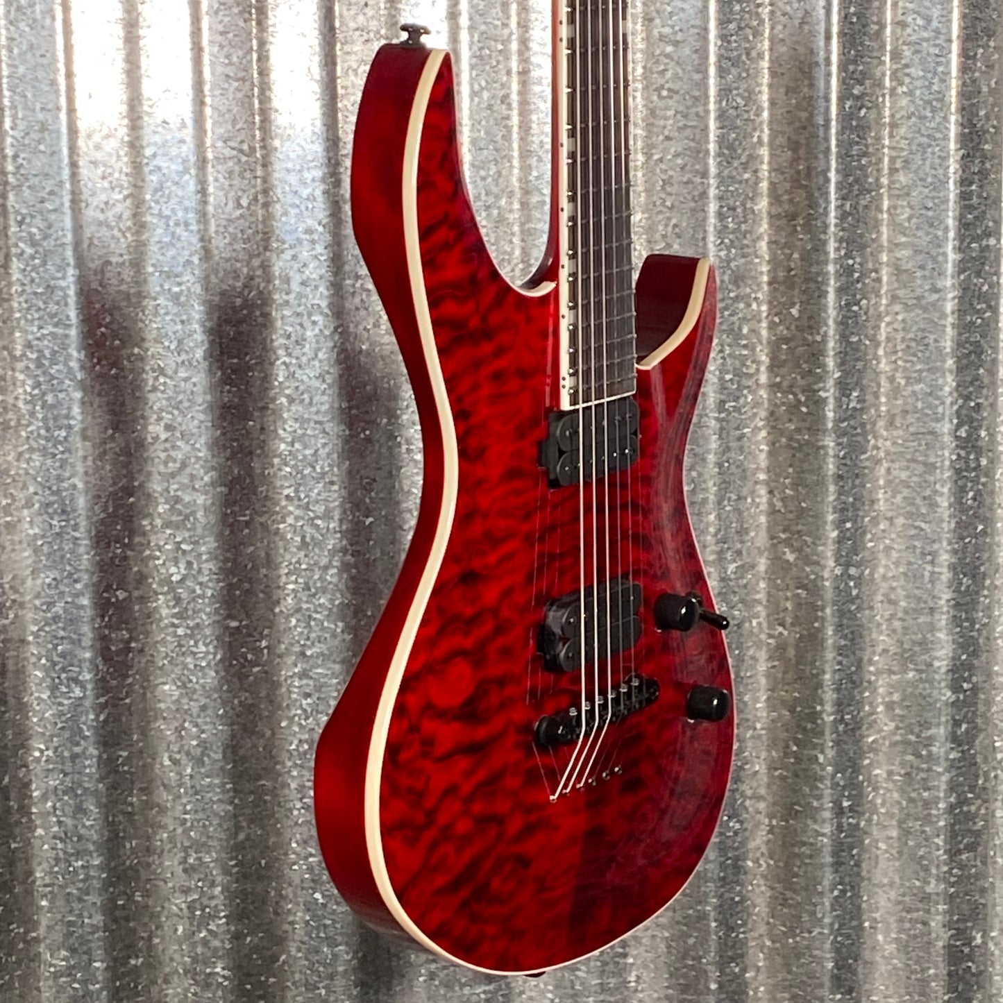 ESP LTD M3-1000FR Floyd Rose Quilt See Thru Black Cherry Guitar LM3100FRWMSTBC #2102 Used