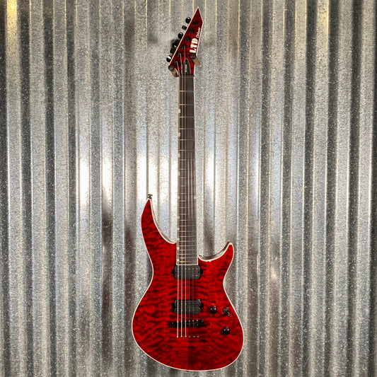 ESP LTD H3-1000 Quilt See Thru Black Cherry Guitar LH31000QMSTB #2102 Used