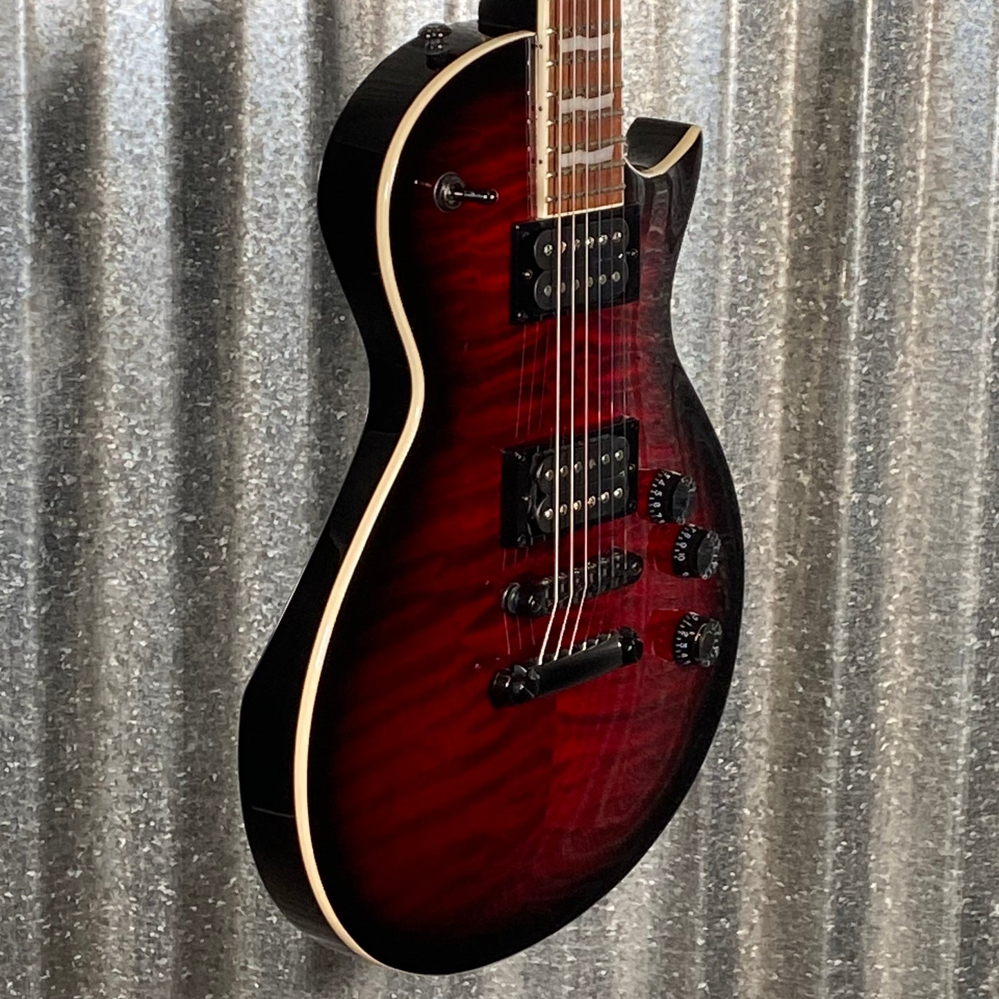 ESP LTD EC-256 Quilt See Thru Black Cherry Sunburst Guitar EC256QMSTBCSB #0901 Used