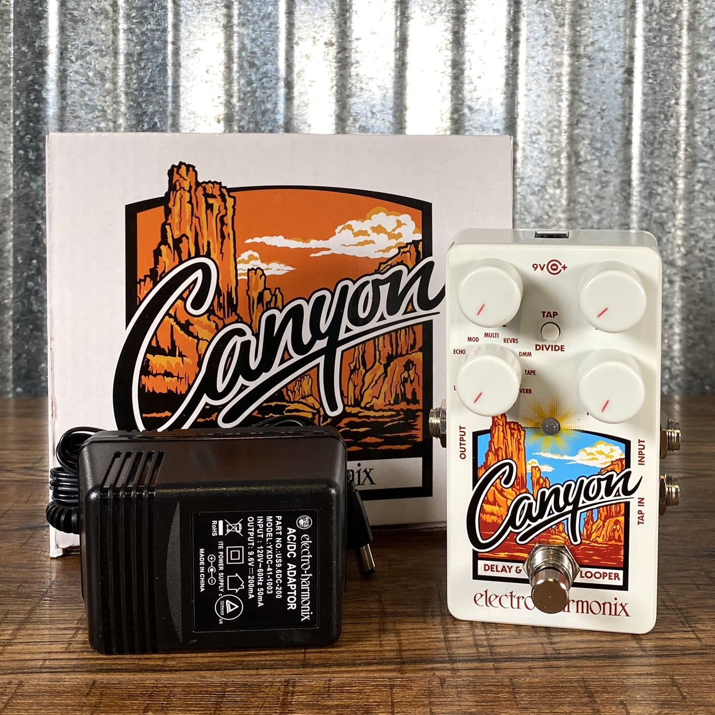Electro-Harmonix EHX Canyon Delay & Looper Guitar Effect Pedal & AC Adapter Demo
