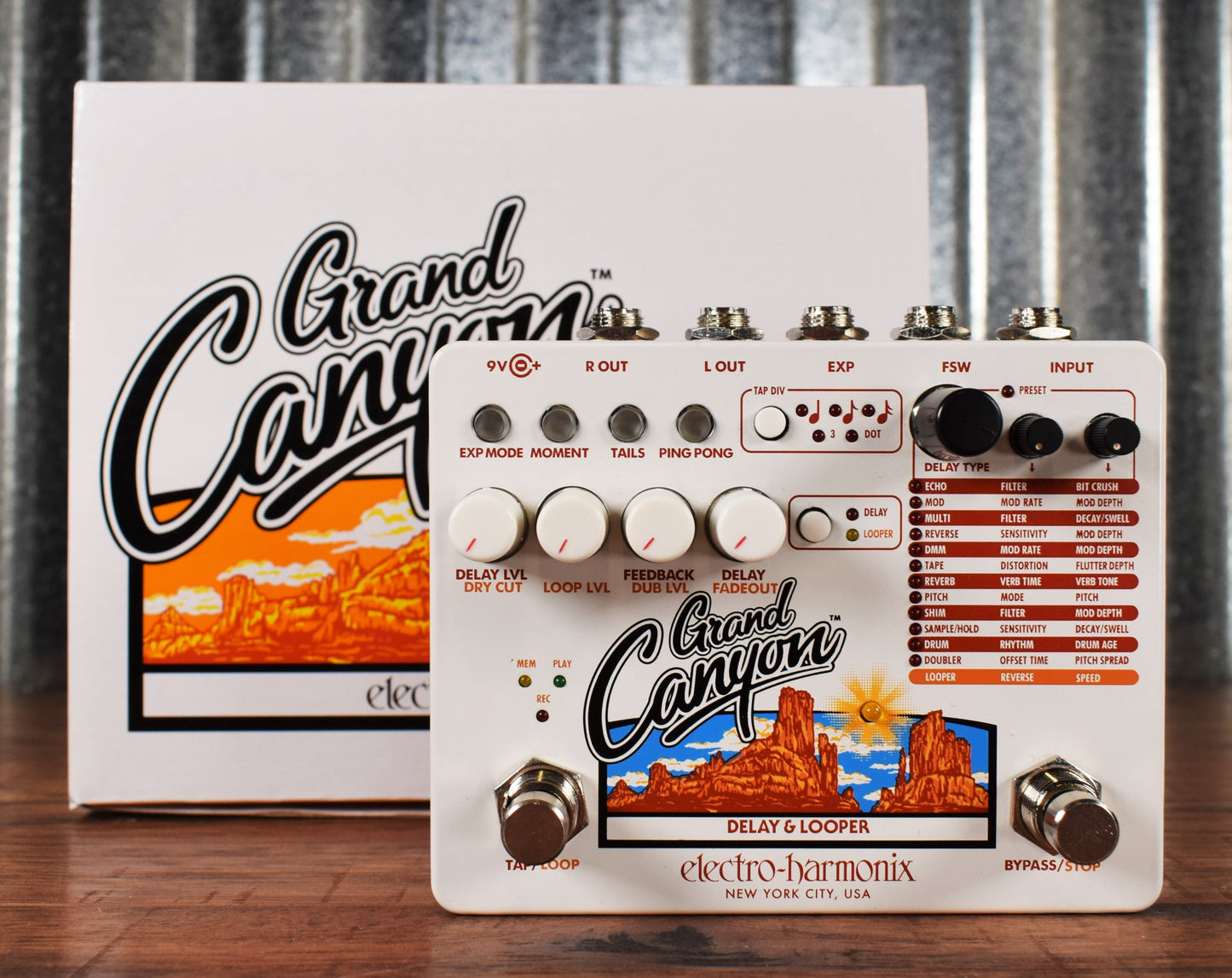 Electro-Harmonix EHX Grand Canyon Delay & Looper Guitar Effect Pedal Demo