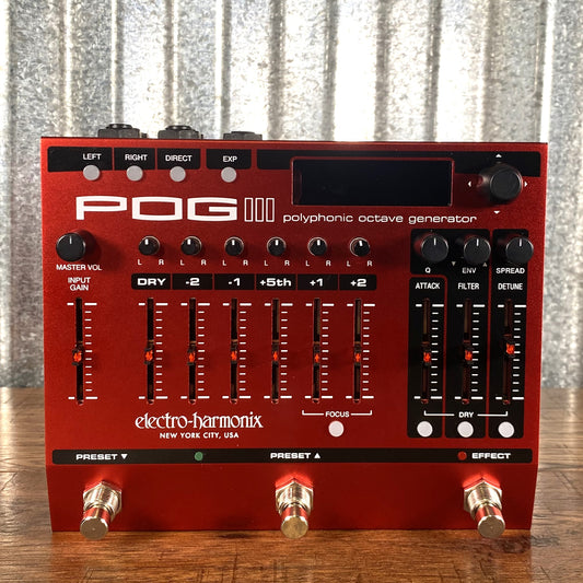 Electro-Harmonix EHX POG3 Polyphonic Octave Generator Guitar Bass Synth Effect Pedal Demo