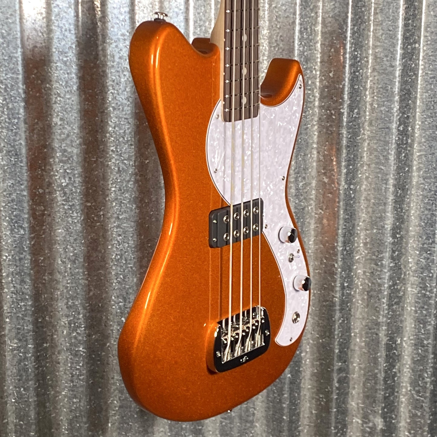 G&L USA Fullerton Deluxe Fallout Bass 4 String Tangerine Metallic & Bag Used