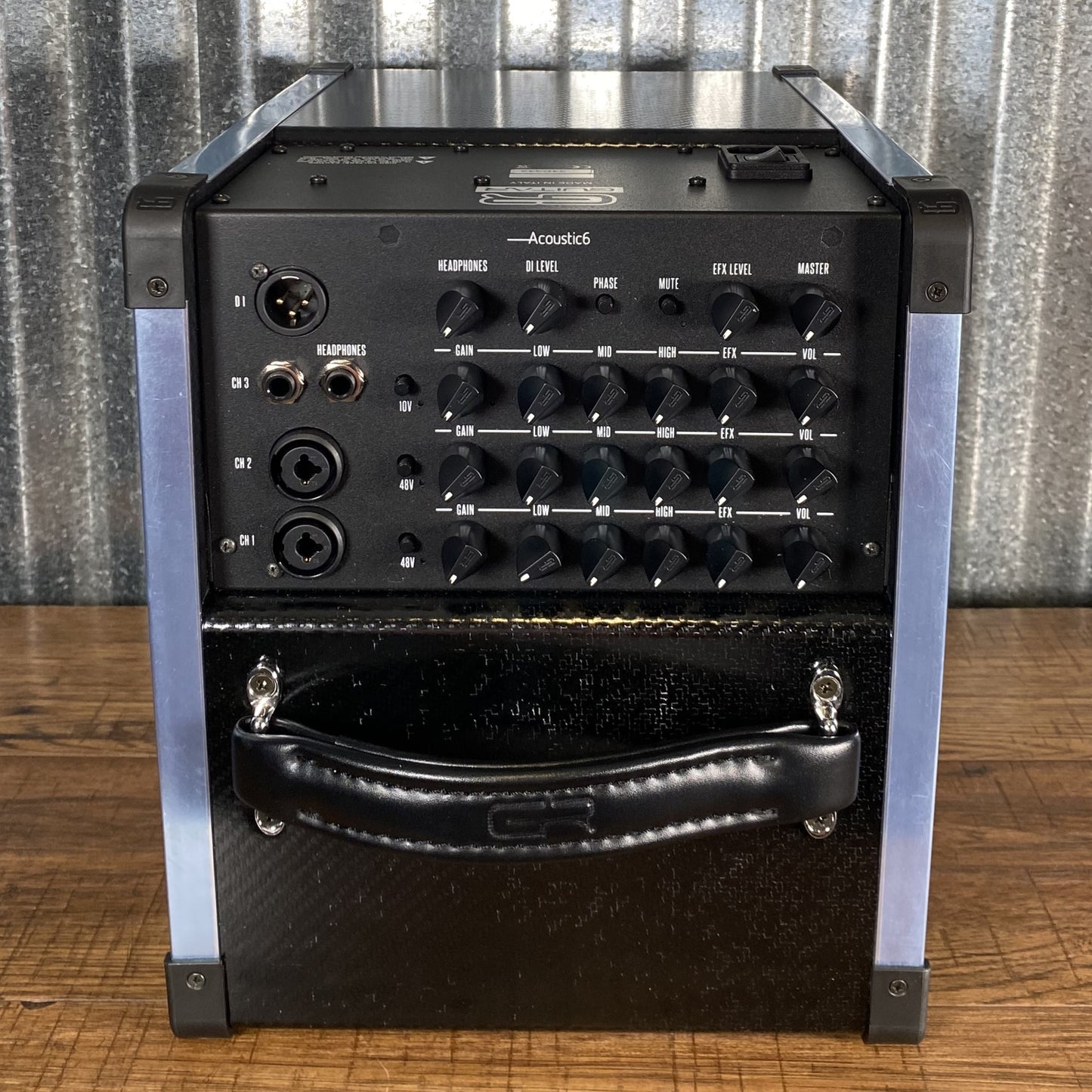 GR Guitar BF Acoustic 6 120 Watt 1x8 3 Channel with Effects Guitar Amplifier Combo Black Fiber Demo