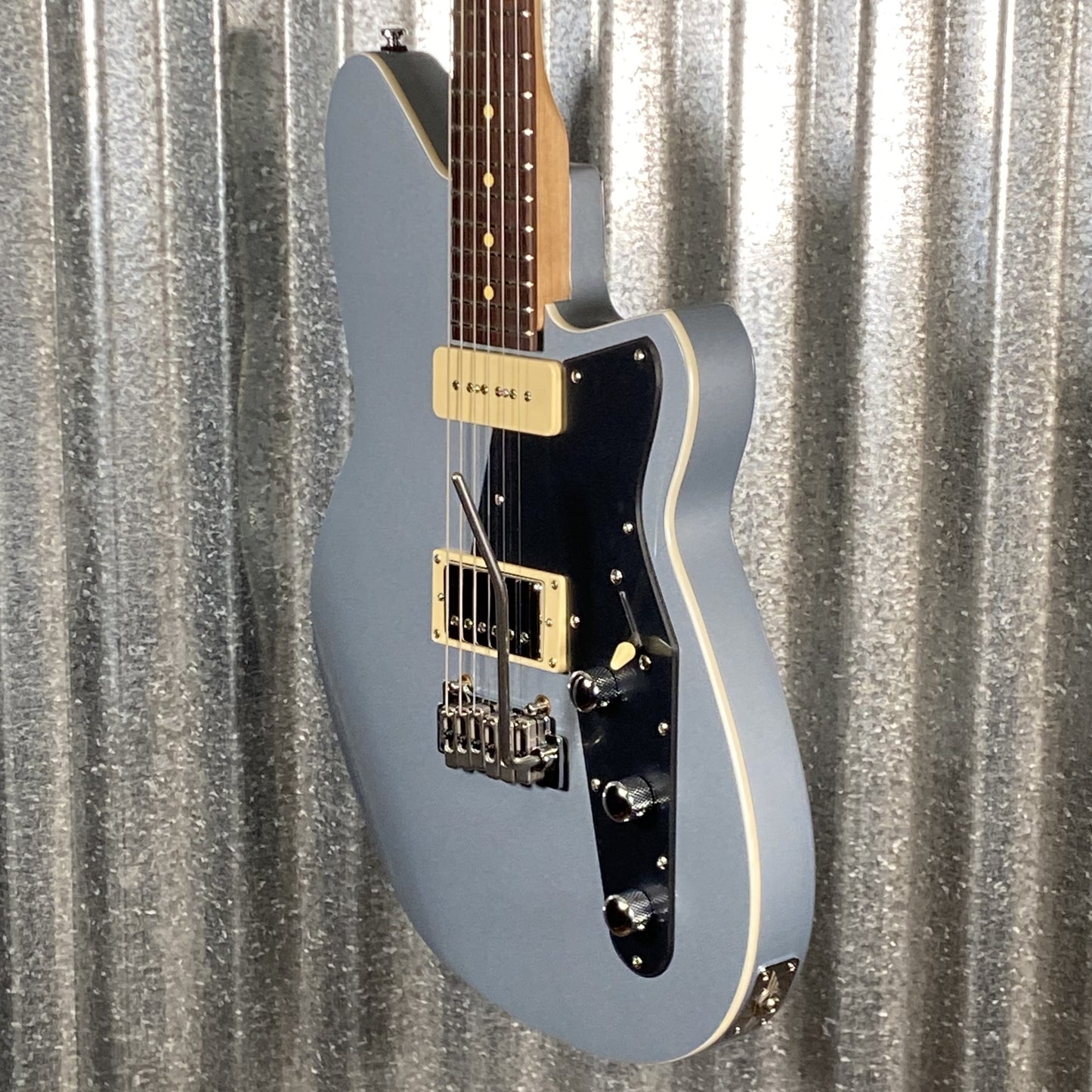 Reverend Double Agent W Metallic Silver Freeze Guitar Used