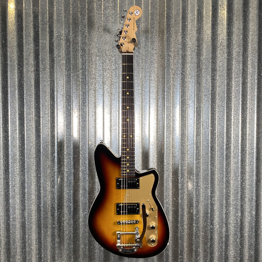 Reverend Jetstream HCB Bigsby 3 Tone Sunburst Railhammer Guitar Used