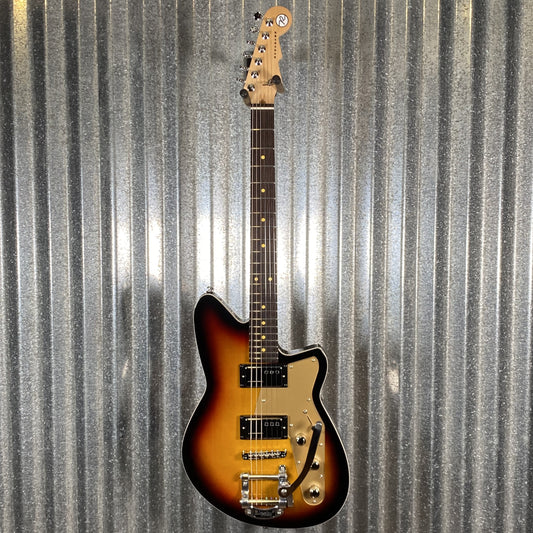 Reverend Jetstream HCB Bigsby 3 Tone Sunburst Railhammer Guitar Used