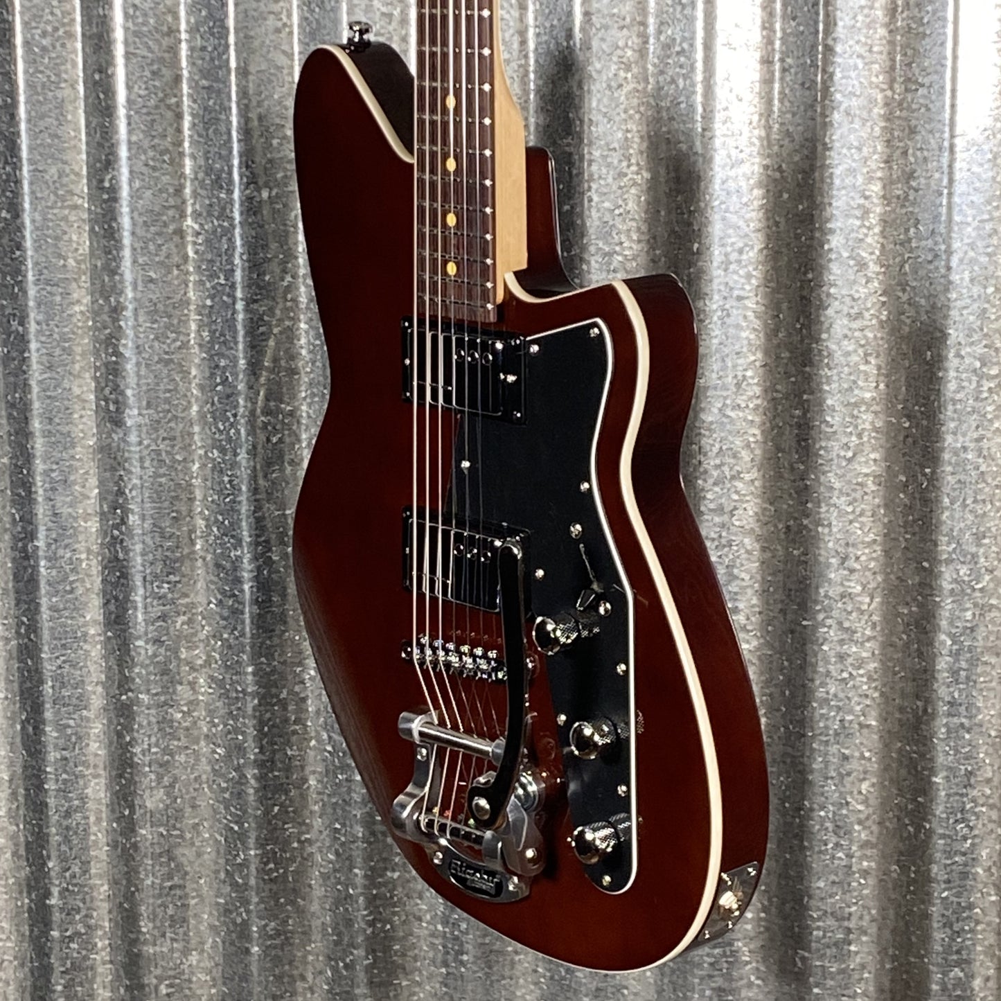 Reverend Jetstream HCB Bigsby Dark Violin Brown Railhammer Guitar Used