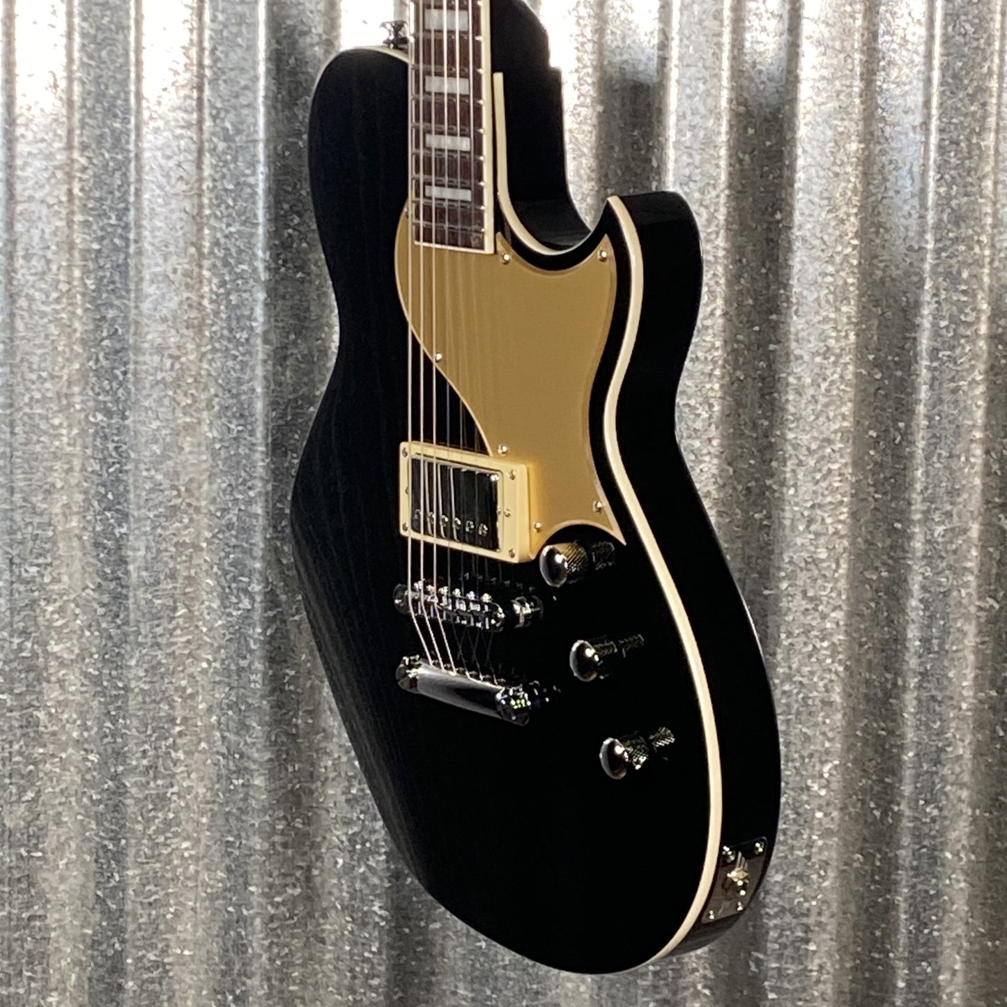 Reverend Roundhouse Jr Midnight Black Guitar Used