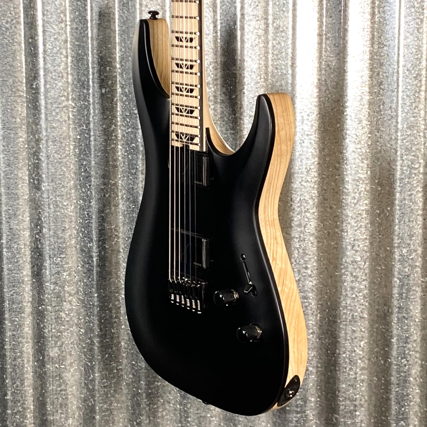 Schecter C-1 SLS Custom Hardtail Fishman Pickups Satin Black Guitar Used