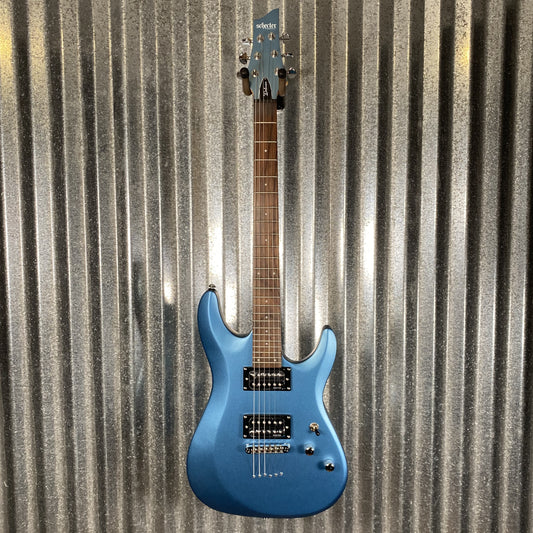 Schecter C-6 Deluxe Satin Metallic Light Blue Guitar Used