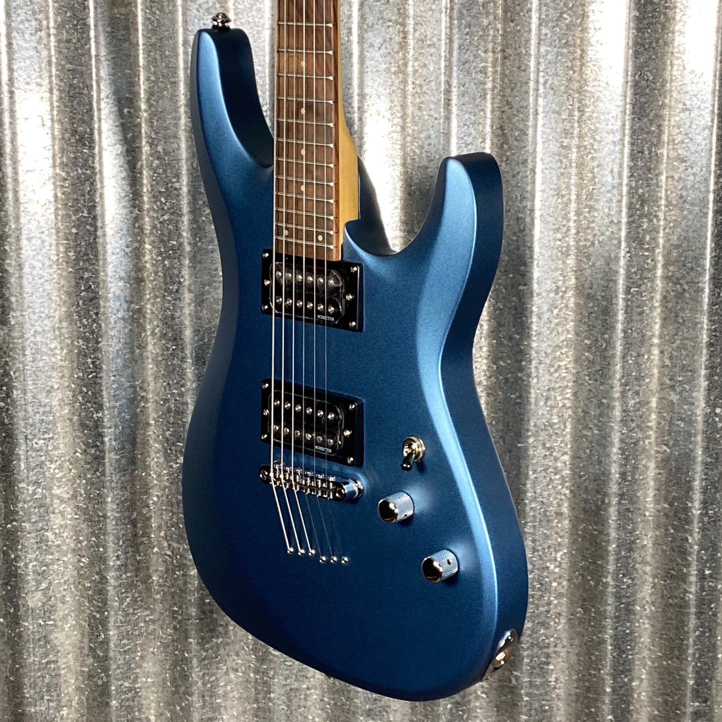 Schecter C-6 Deluxe Satin Metallic Light Blue Guitar Used