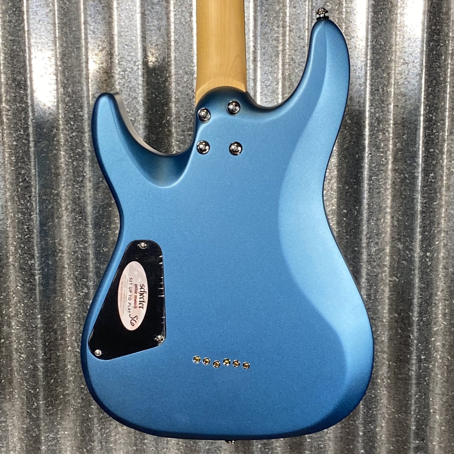 Schecter C-6 Deluxe Satin Metallic Light Blue Guitar Used