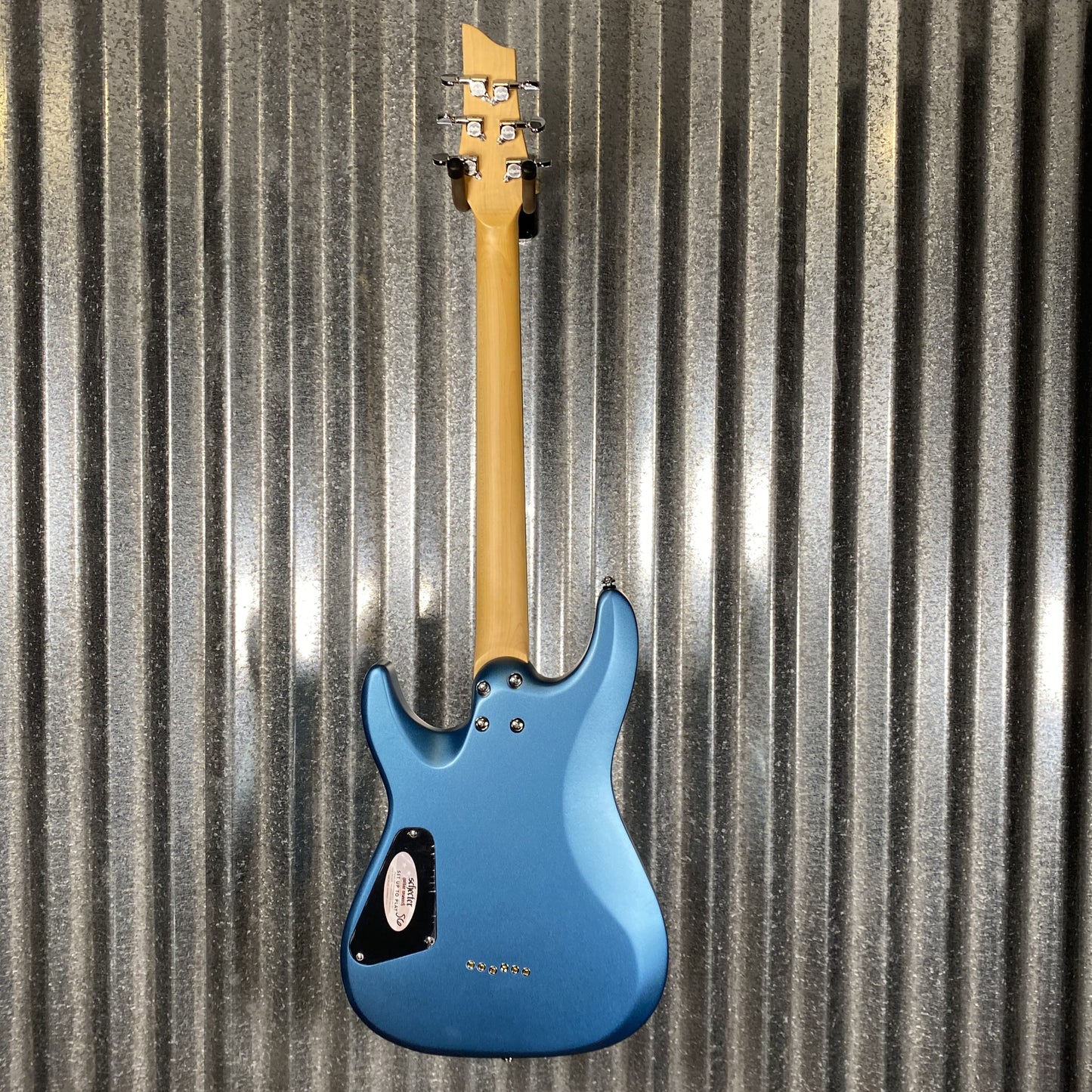 Schecter C-6 Deluxe Satin Metallic Light Blue Guitar Used