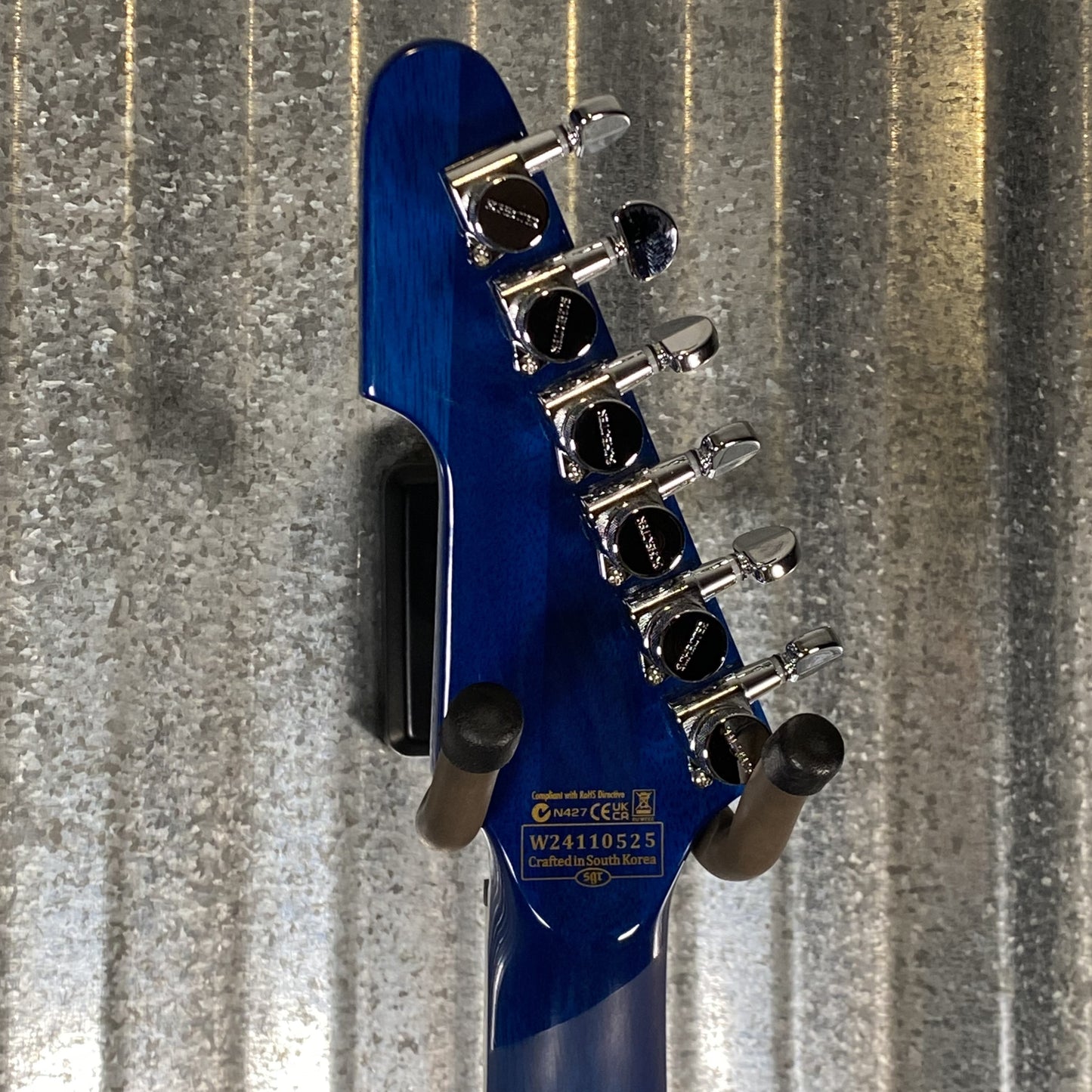 Schecter E-1 Electro-Resin Transparent Blue Seymour Duncan Guitar Used