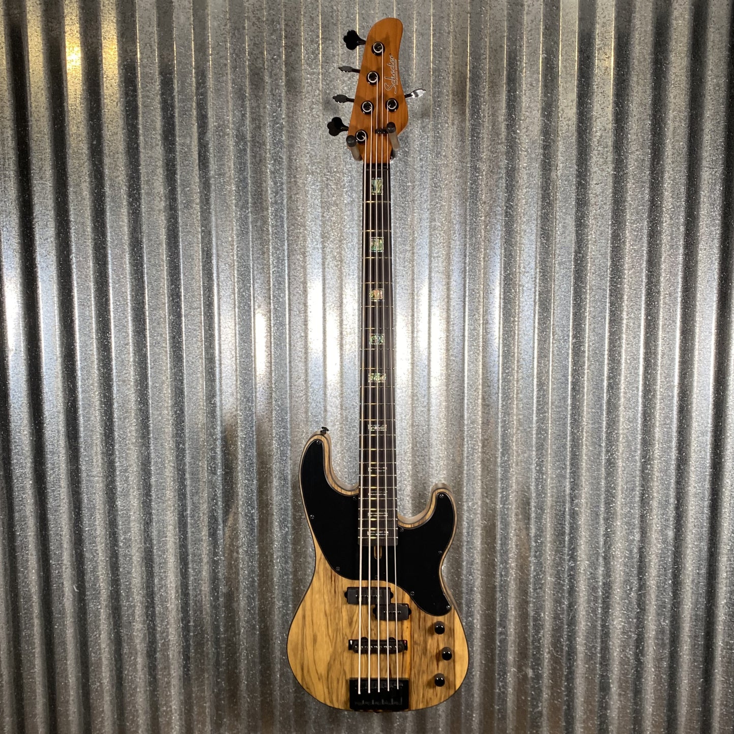Schecter Model-T 5 Exotic 5 String Bass Natural Satin Black Limba Used