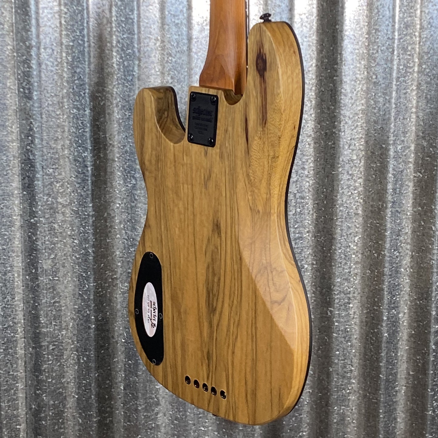 Schecter Model-T 5 Exotic 5 String Bass Natural Satin Black Limba Used