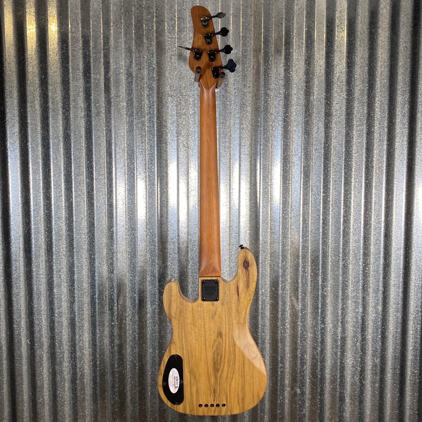 Schecter Model-T 5 Exotic 5 String Bass Natural Satin Black Limba Used
