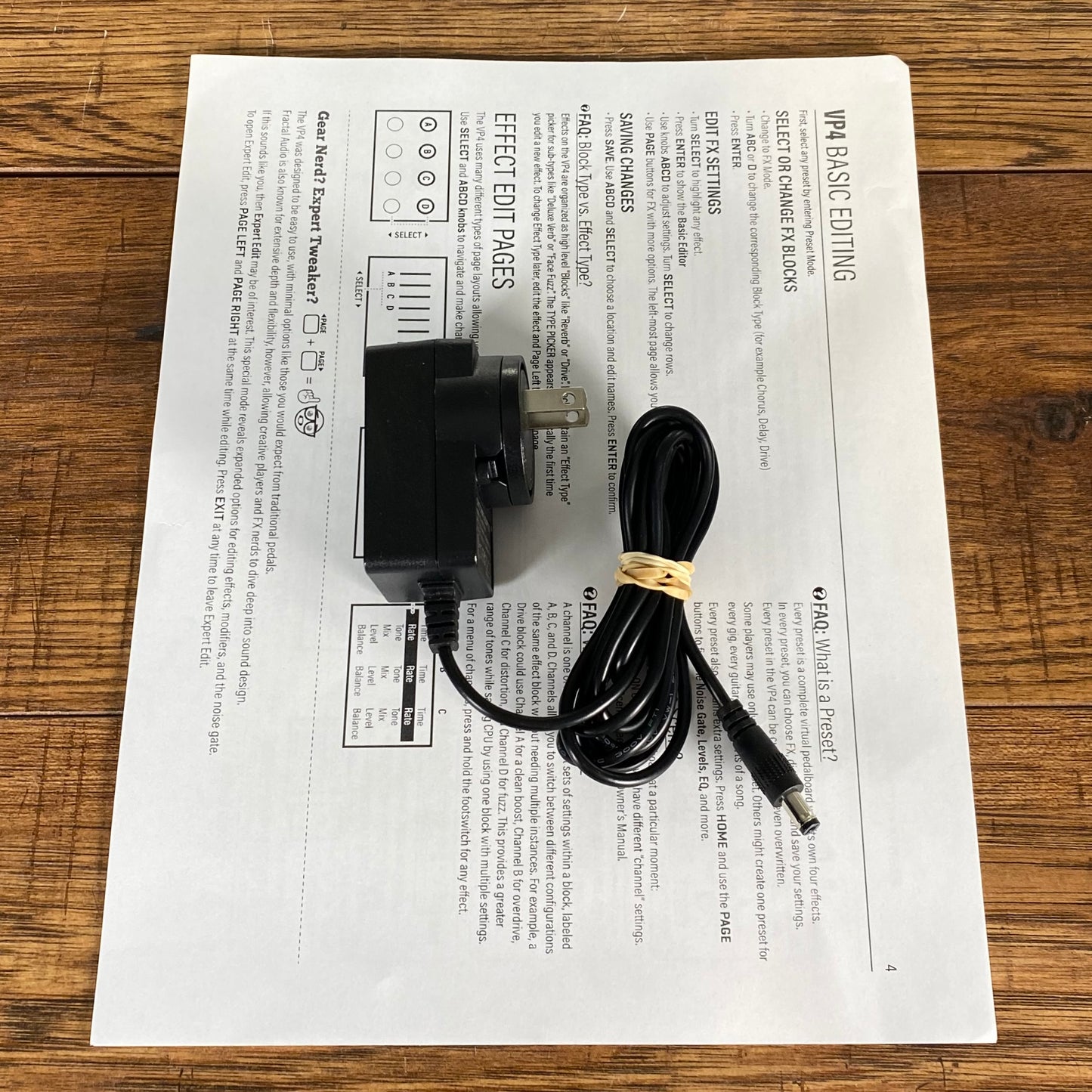 Fractal Audio VP4 Virtual Pedalboard Guitar Bass Multi Effect Pedal Used