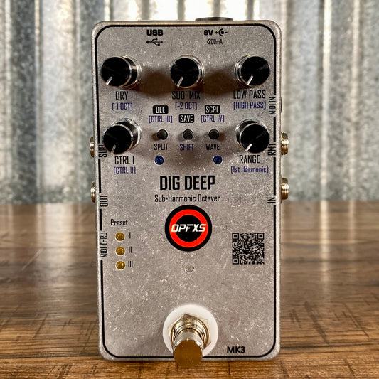 OPFXS Dig Deep MK3 Sub Harmonic Octaver Guitar Effect Pedal Used