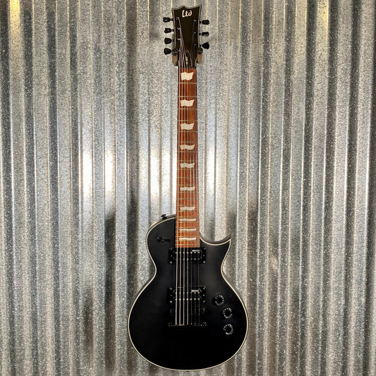 ESP LTD EC-257 Eclipse 7 String Black Satin Guitar LEC257BLKS #0495 Used