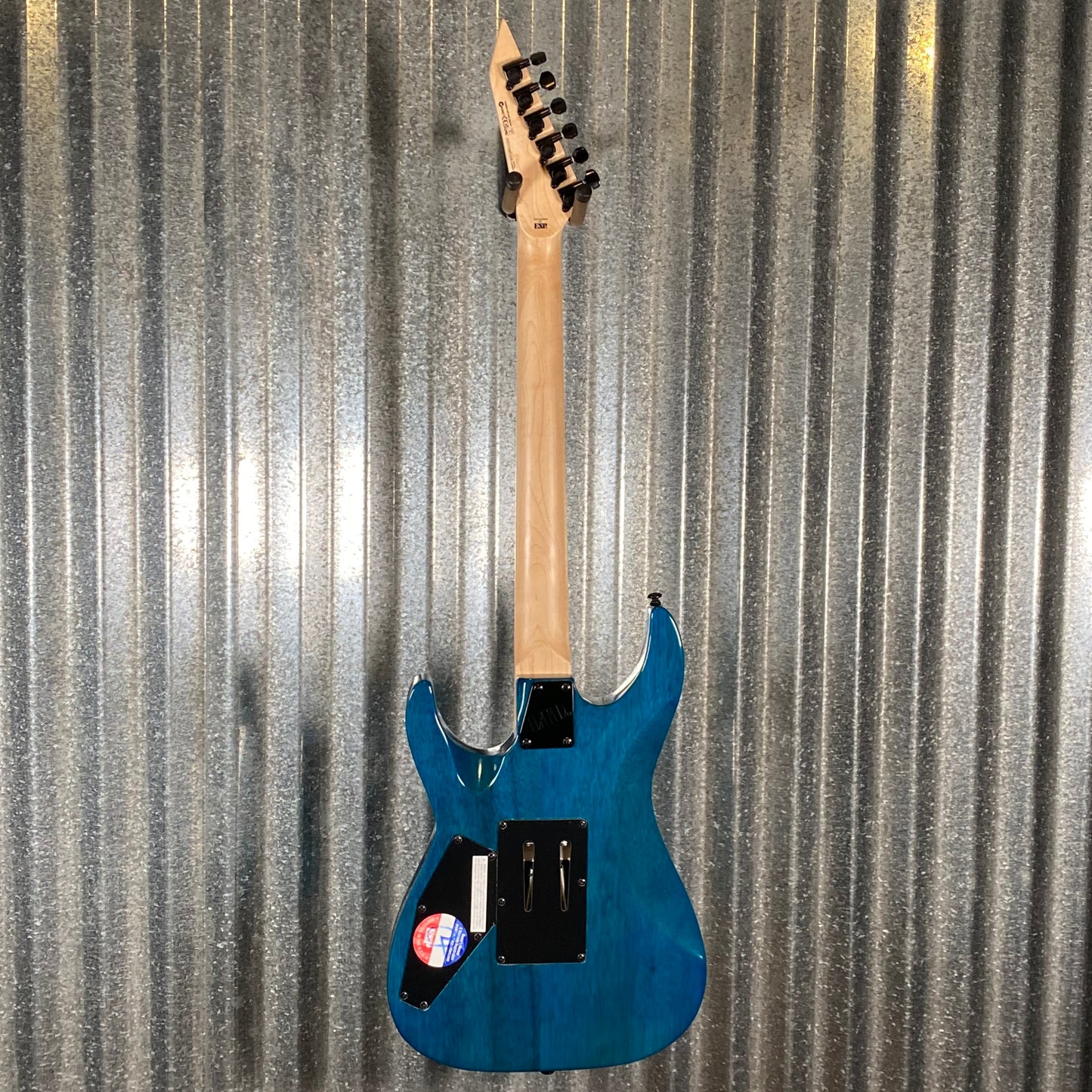 ESP LTD MH-203QM See Thru Blue Quilt Top Guitar MH203QMSTB #0106 Used