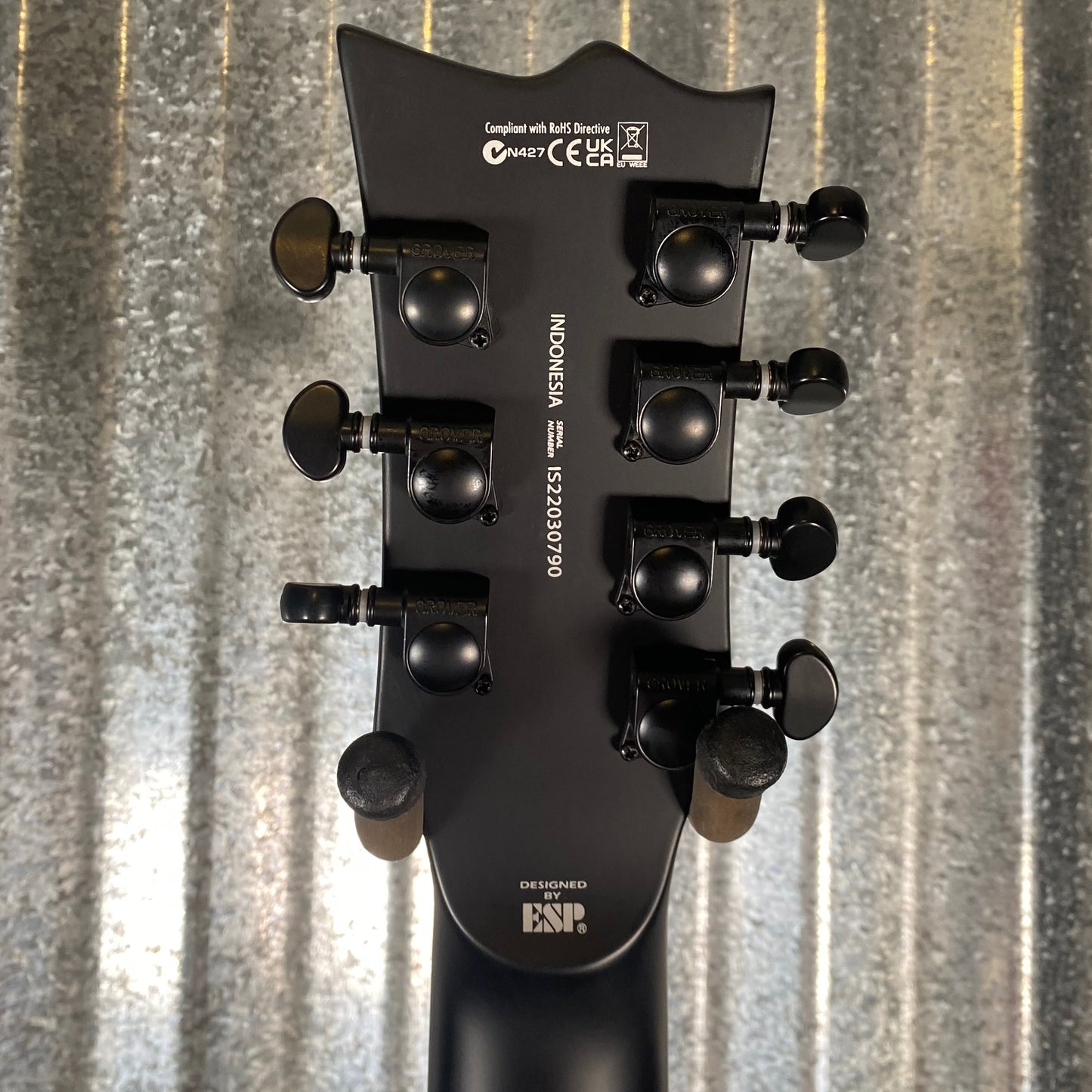 ESP LTD EC-407 Eclipse EMG 7 String Black Satin Guitar LEC407BLKS #0790 Used