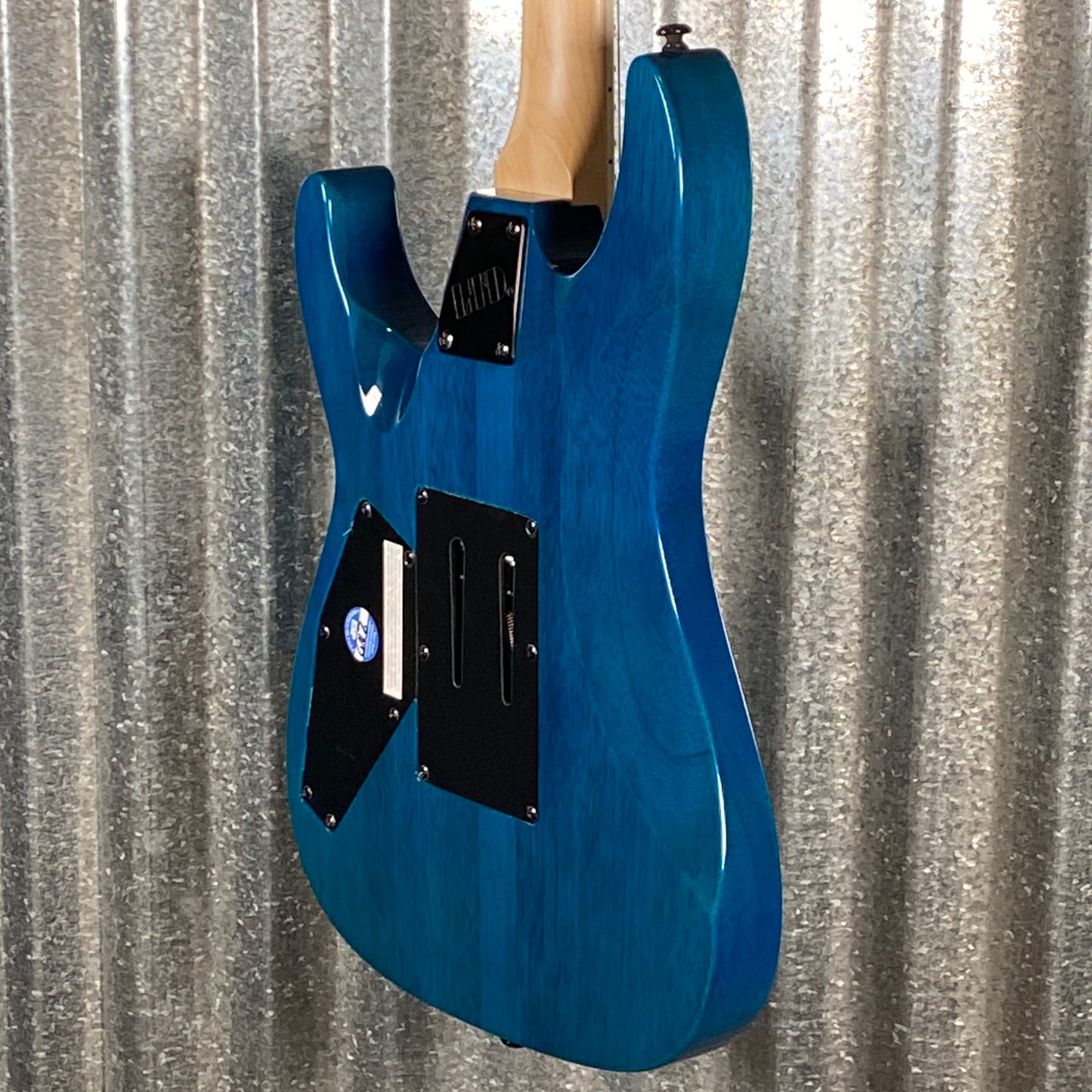 ESP LTD MH-203QM See Thru Blue Quilt Top Guitar MH203QMSTB #2634 Used