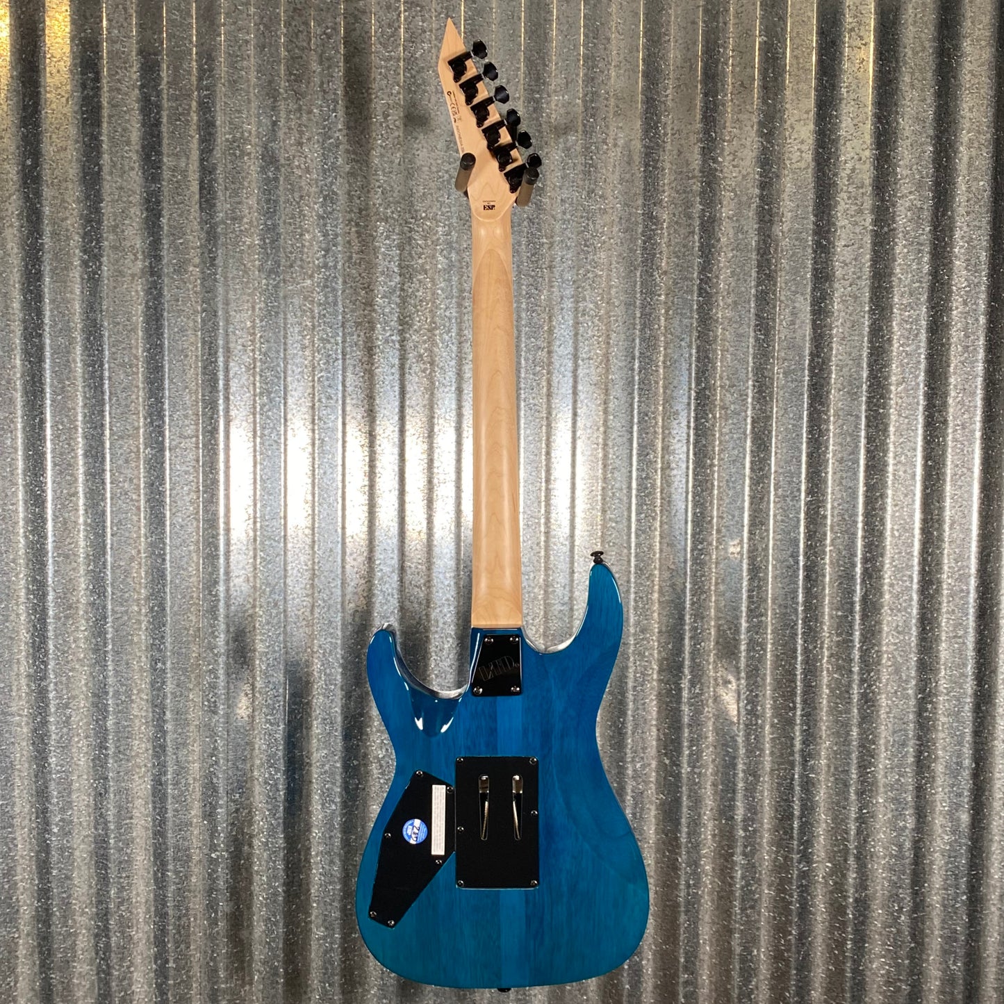 ESP LTD MH-203QM See Thru Blue Quilt Top Guitar MH203QMSTB #2634 Used